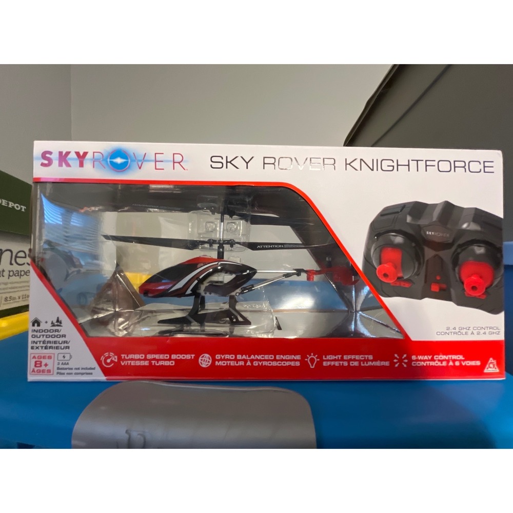Sky Rover Knightforce RC Helicopter 2.4GHz 6-Way Control Gyro US858922 New